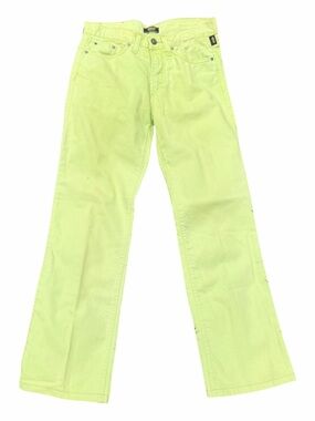 Vintage Versace Jeans Couture Medusa Lime Green Straight Leg Jeans